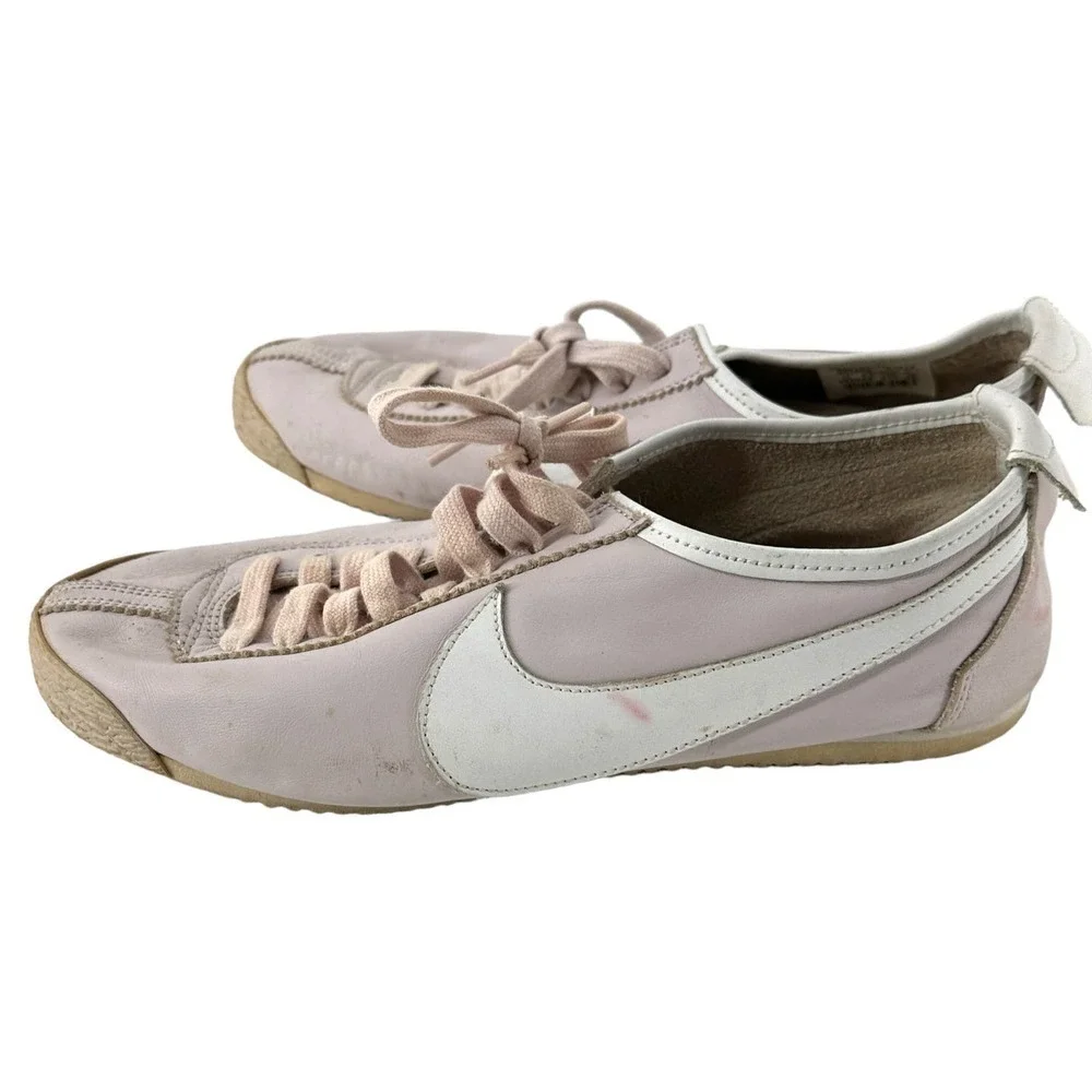 Nike Womens Cortez Leather Pink Athletic Sneaker 309549 511 Low Top Size 10